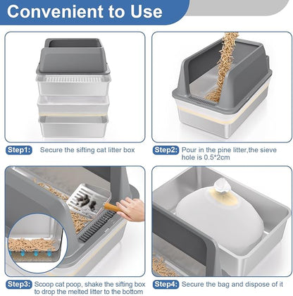 Stainless Steel Sifting Litter Box - Image 7
