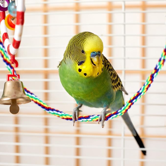 Weewooday 2 Pcs Bird Rope Perches Climbing Rope Bird Cage Accessories - Image 7