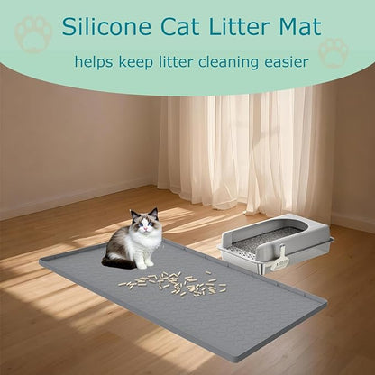 Cat Litter Mat for Litter Box, Silicone Large Cat Litter Trapping Mat - Image 7