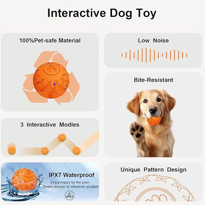 Interactive Dog Ball, Bouncing and Rotating, Silent Foam Material, IP54 - Image 2