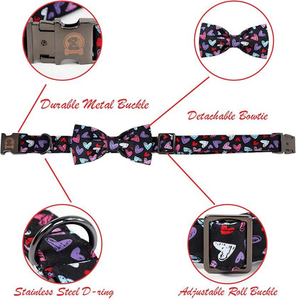 Valentines' Black Dog Collar - Image 3