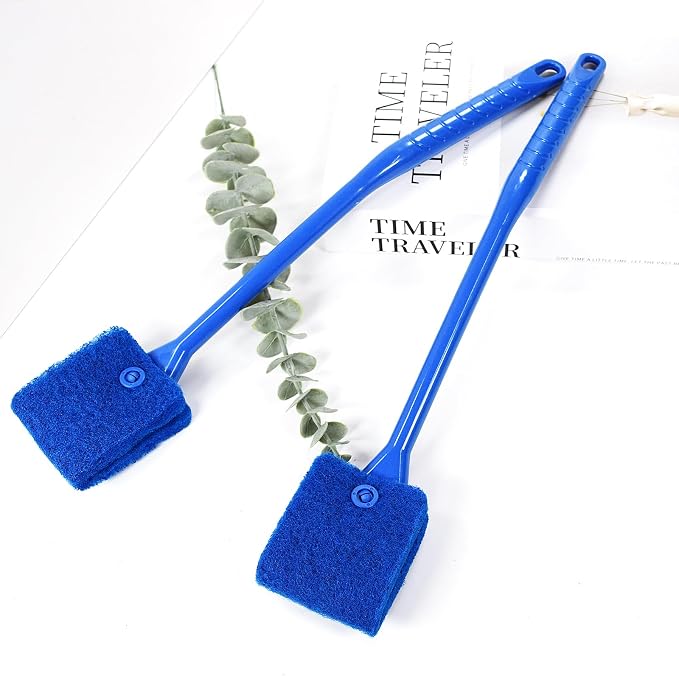 2PCS Fish Tank Cleaning Tools, Aquarium Double Sided Sponge Brush, Fish Tank - Image 4