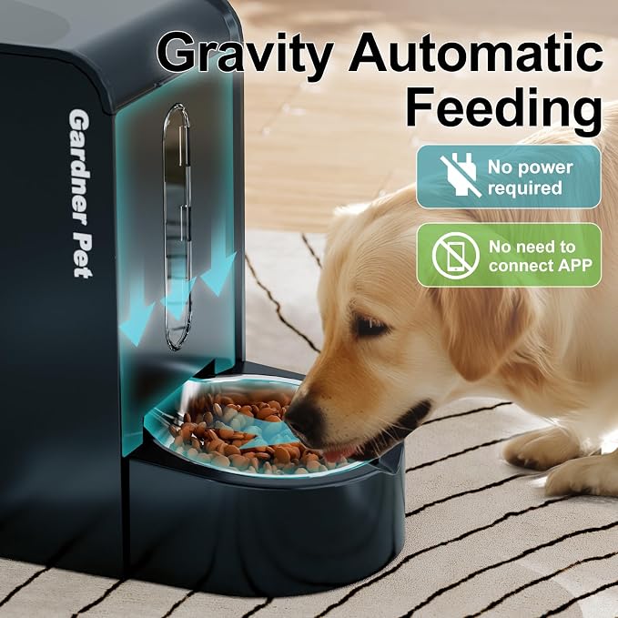 Gardner Pet Automatic Gravity Food Feeder and Water Dispenser, 1.8 Gallons*2 - Image 3