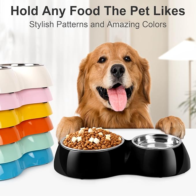 Double Dog Bowls Set – Non-Slip Pet Food & Water Dishes - Image 6