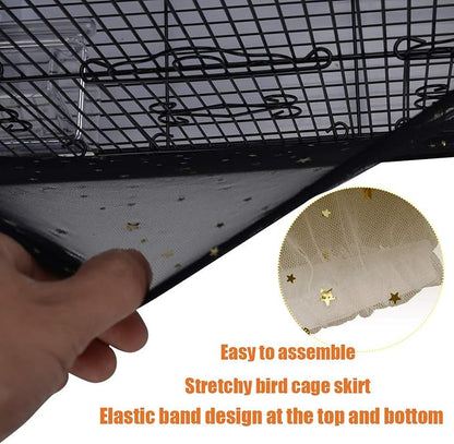 QBLEEV Extra Large 29.5" Mesh Bird Seed Catcher, Bird Cage Guard Cover - Image 4