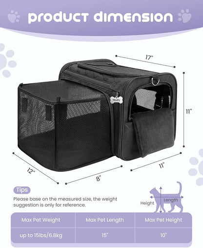 MIDOG Cat Carrier Soft for Small to Medium-Sized Cats, TSA Airline Approved - Image 5