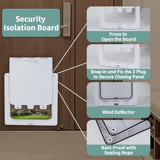 Small Doggie Door with Magnetic Locking Panel - Image 4