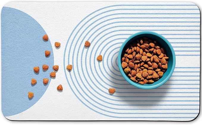 Dog Food Mats for Floors Waterproof, Cat Water Bowl Mats Pet Feeding Absorbent by Zoeeya