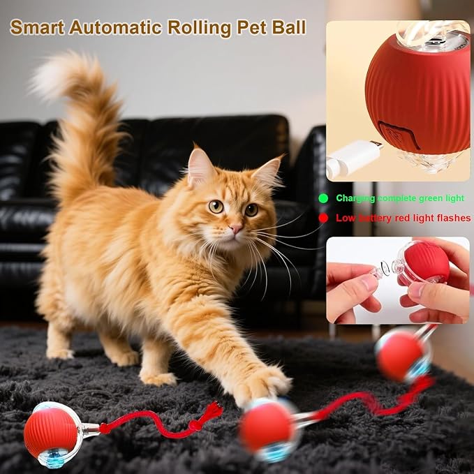 Interactive Cat Toy Ball, Smart Interactive Cat Toys, Smart Cat Toy - Image 2
