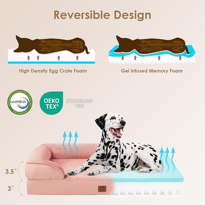 EHEYCIGA Orthopedic Dog Beds for Large Dogs, Waterproof Memory Foam Large Dog - Image 4