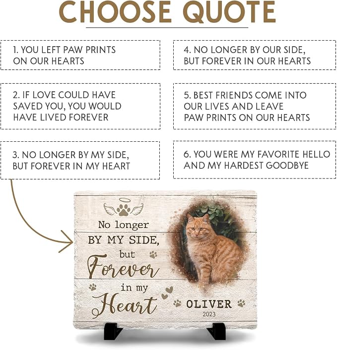 Personalized Rectangle-Shaped Memorial Rock - Image 3