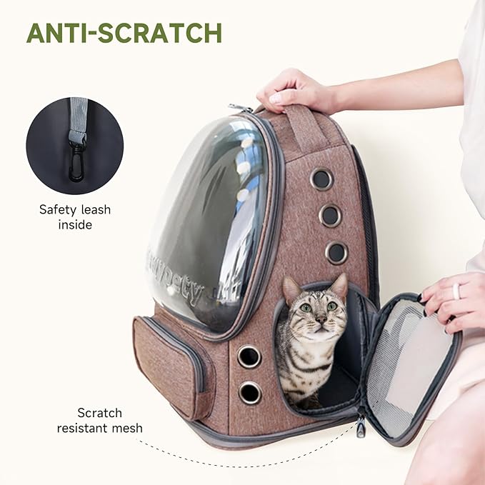Cat Backpack Carrier, Breathable Cat Carrier Large Space Bubble Pet Backpack - Image 3