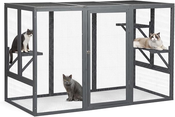 Catio Outdoor Cat Enclosure, Wooden Large Catios - Image 6
