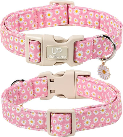 Daisy Dog Collar, Summer Cotton Dog Collar - Image 2