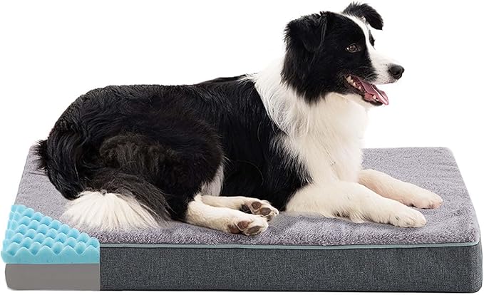 Orthopedic Memory Foam Dog Bed, Dog Crate Bed by ABETTERLIFEWITHPET