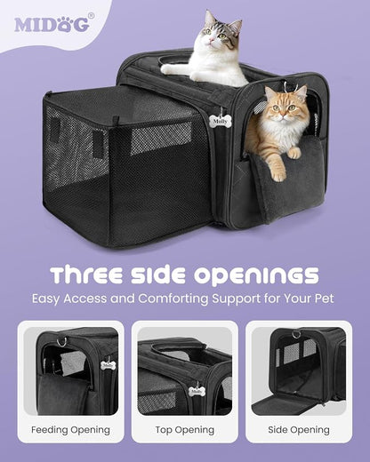 MIDOG Cat Carrier Soft for Small to Medium-Sized Cats, TSA Airline Approved - Image 3