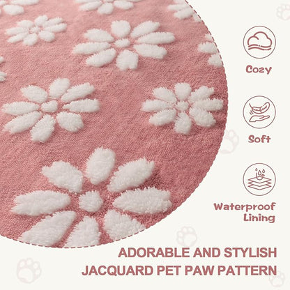 Waterproof Blanket for Dog Cat or Adult, Cute 3D Textured Flower Dog Blanket - Image 5