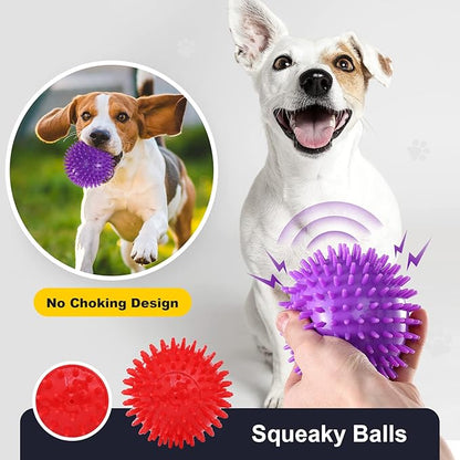 VITEVER 3 Colors 4.5” Heavy Duty Squeaky Dog Toy Balls - Image 5
