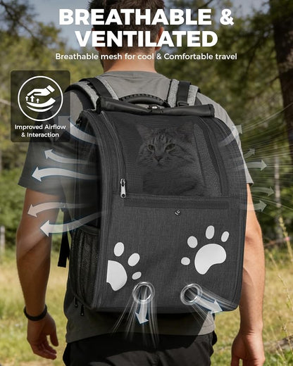 Cat Carrier Backpacks for Kitty Small Dog up to 15 lbs, Lightweight and - Image 3