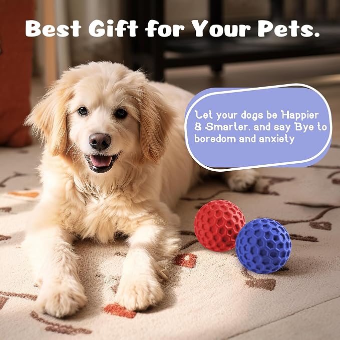 HIPPIH Indestructible Squeaky Dog Toys, Interactive Dog Balls 2 Pack, Chew Toys - Image 8