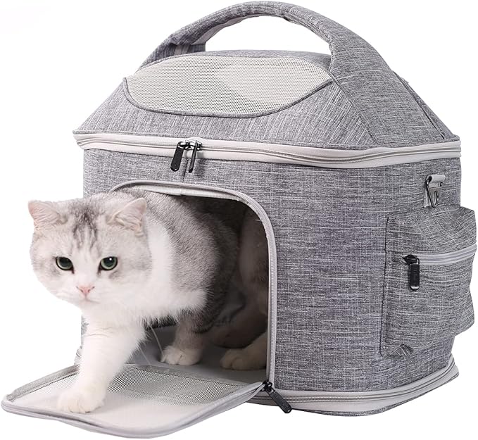 halinfer Pet Carrier for Large Fat Cats and Small Dog, Fits up to 20 pounds Car by halinfer