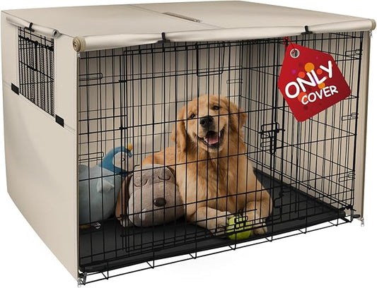 Explore Land 42 inches Dog Crate Cover Heavy Duty Polyester Pet Kennel Sunshade by ExploreLand