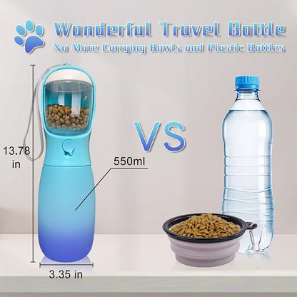 2-in-1 Dog Water Bottle Portable, Food Grade Travel Dog Bowls - Image 3
