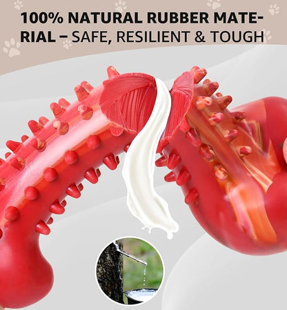 Dog Chew Toy for Aggressive Chewers, Tough Natural Rubber Bone - Image 6