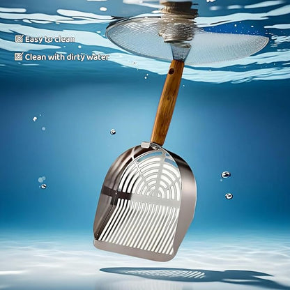 Premium Stainless Steel Cat Litter Scoop-Triple Guard Walls&Non-Stick Design - Image 8