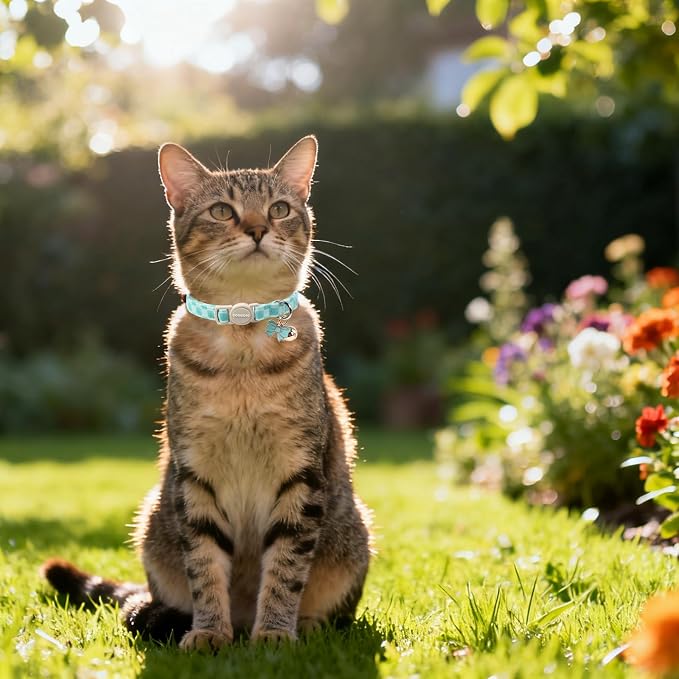 2 Pack Green Flower Cat Collars Breakaway - Image 6