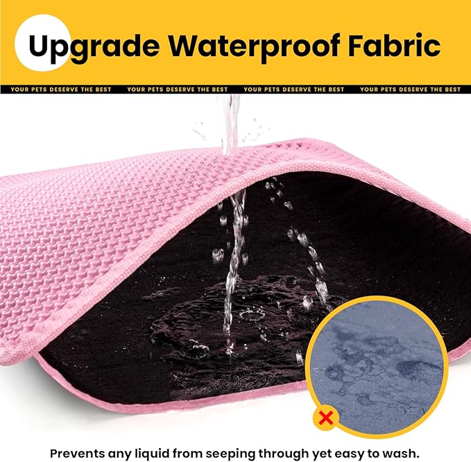 Cat Litter Mat, Upgrade Super Waterproof Back Layer Litter Box Mat, Non Slip - Image 3