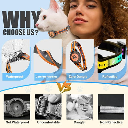 Airtag Cat Collar Breakaway, Reflective Cat Collar - Image 4