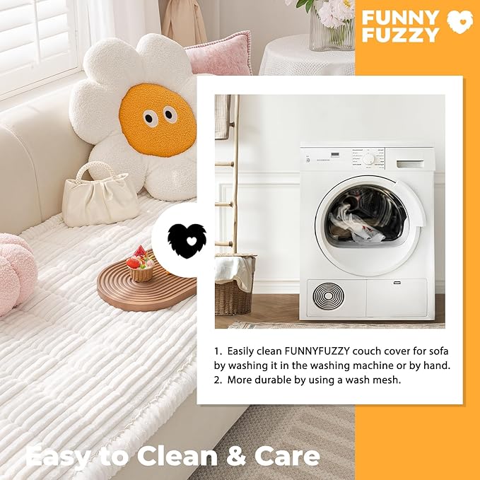 FUNNY FUZZY Pet Couch Covers for Sofa, Washable Dog Couch Cover Protector for - Image 6