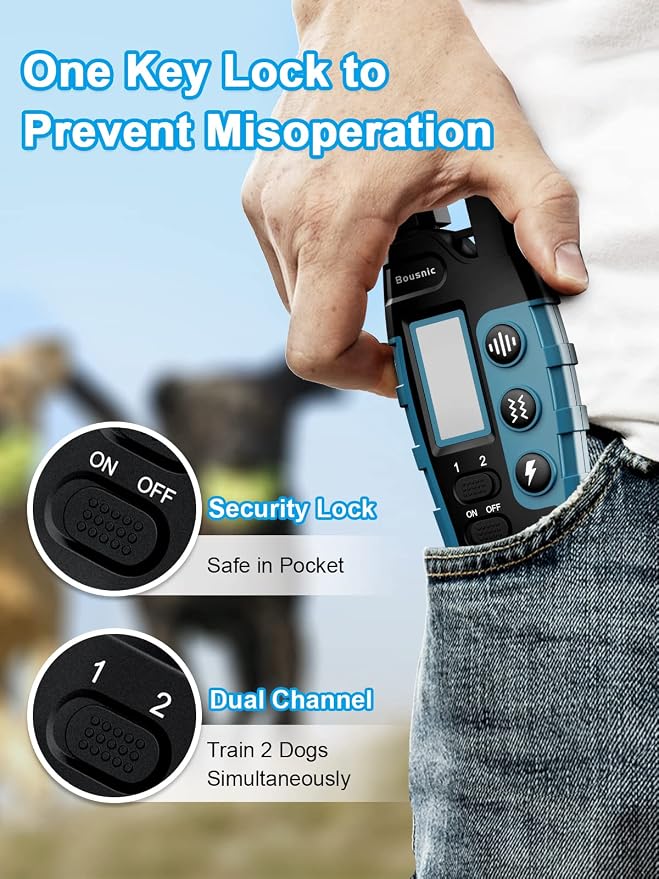 Bousnic Dog Shock Collar 2 Dogs - 3300 ft Waterproof Training Collar - Image 5