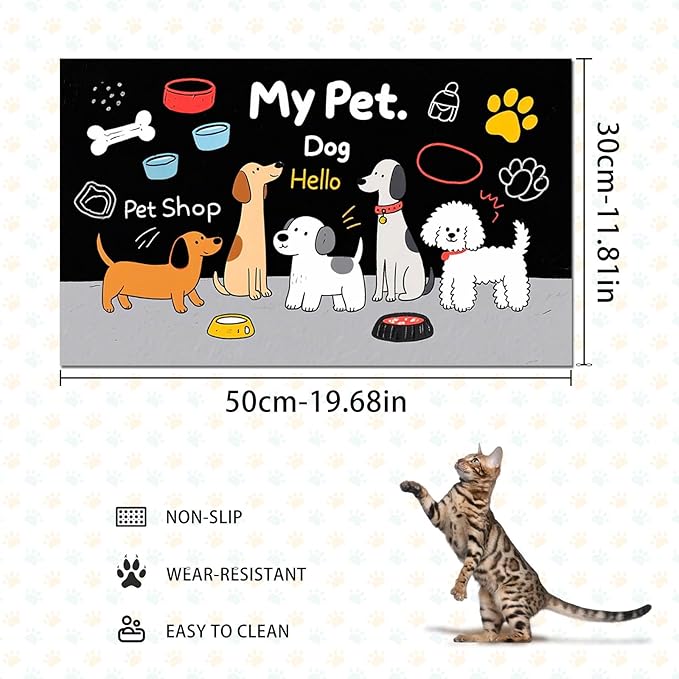 Funning My Pet Dog Pattern Dog Feeding Mat Pet Food Mat - Image 4