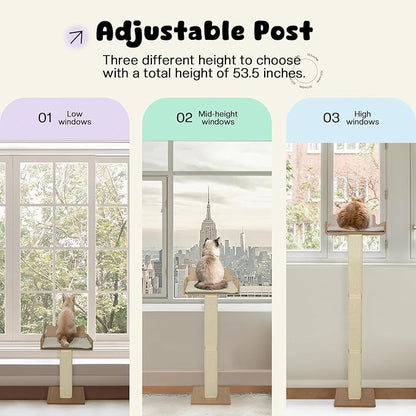 Cat Window Perch with Thick Sisal Scratching Post, Cat Hammock - Image 6