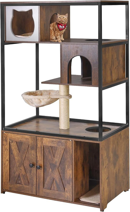 Aivituvin Cat Litter Box Enclosure, Litter Box Furniture Hidden, Wooden Cat by Aivituvin