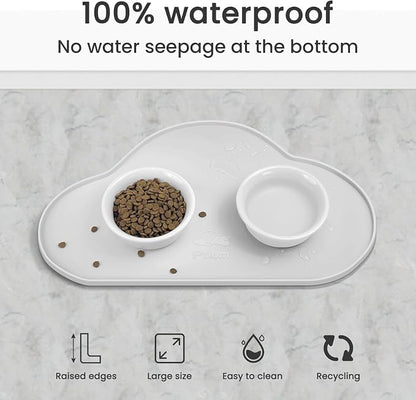 Ptlom Pet Placemat for Dogs and Cats, Non-Slip Waterproof Dog Feeding Mats - Image 8