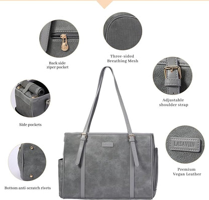 Fashion Dog Purse Pet Carrier Leather Bag - Image 4