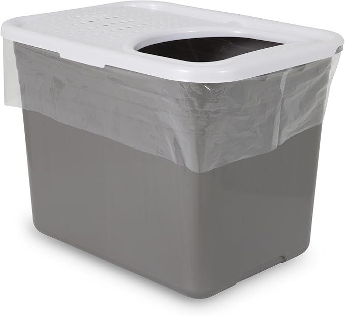Petmate TOP ENTRY LITTER PAN LINERS Dark Grey 8 Count by Petmate