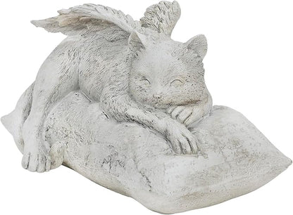 Holiberty Cat Angel Figurine Memorial Pet Stone Statue - Image 2