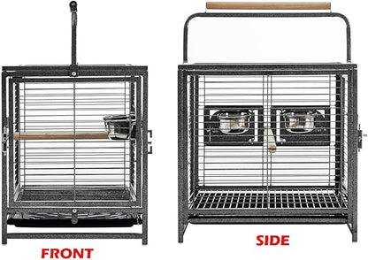 Portable and Durable Heavy Duty Travel Vet Bird Parrot Carrier Play Stand Perch - Image 4