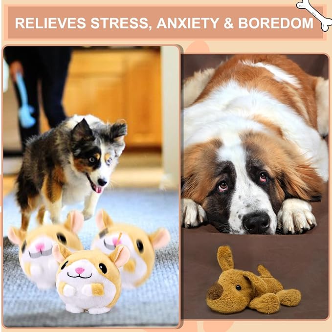 BABORUI Interactive Dog Toys Hamster, Jumping Squeaky Dog Toys - Image 4