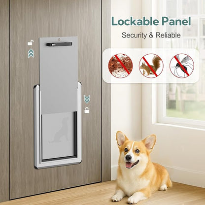 Large Dog Door for Exterior Doors, Aluminum Frame Doggy Door, Fully Magnetic - Image 7