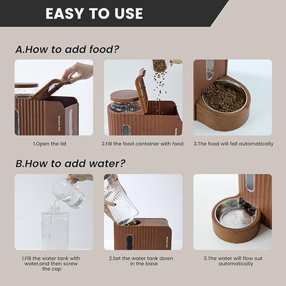 Gardner Pet Gravity Automatic 2-in-1 Pet Feeder, 0.8 Gallons*2 Cat Feeder and - Image 6