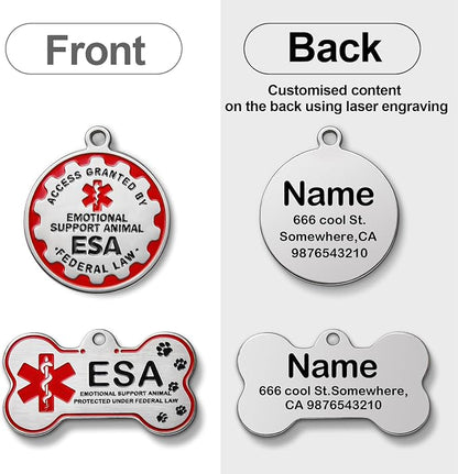 HOPELF Engraved Personalized ESA Tag - Image 3