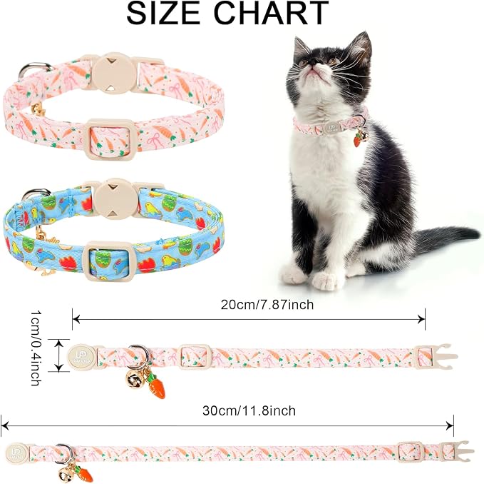 Cat Collar, Easter Chicks & Carrots Cat Collar - Image 4