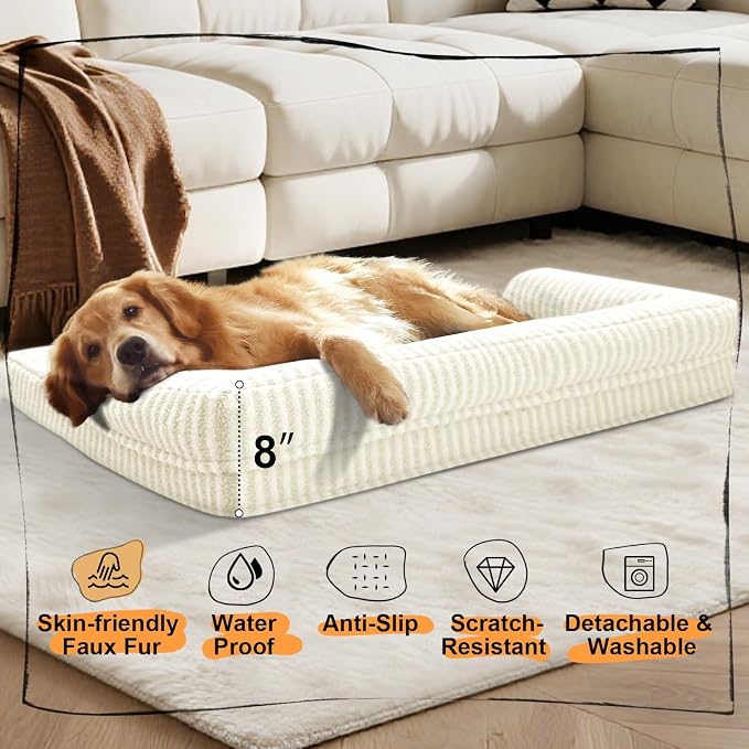 Dog Beds Large Size Dog, Waterproof Memory Foam Large Dogs Bed - Image 6