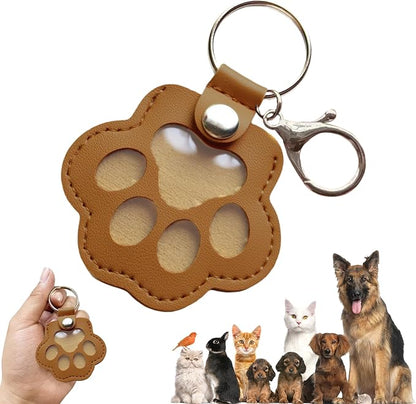 Dog Hair Keychain, Leather Pet Hair Collector Keychains, Pet Fur Keepsake Gift by Overket