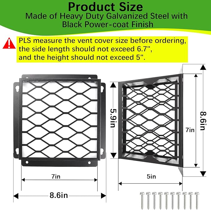 Dryer Vent Bird Guard, Dryer Vent Cover Bird Guard Cage - Image 2